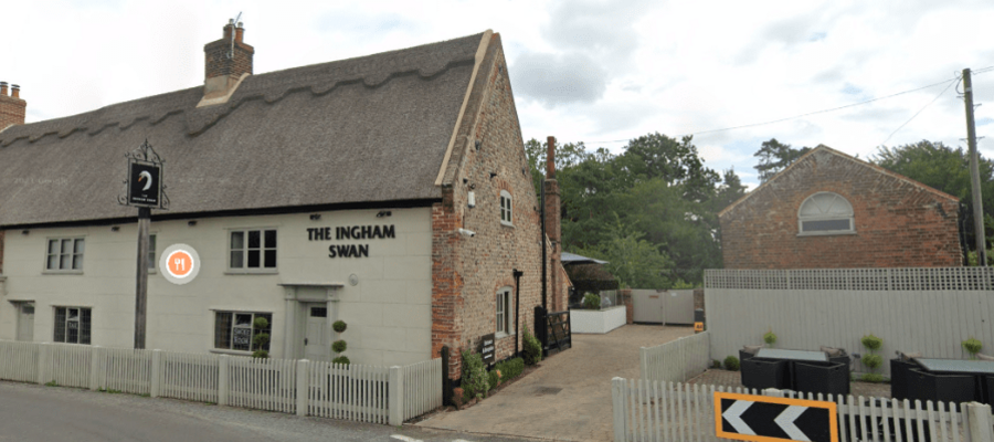 A view of a pub/hotel from the road